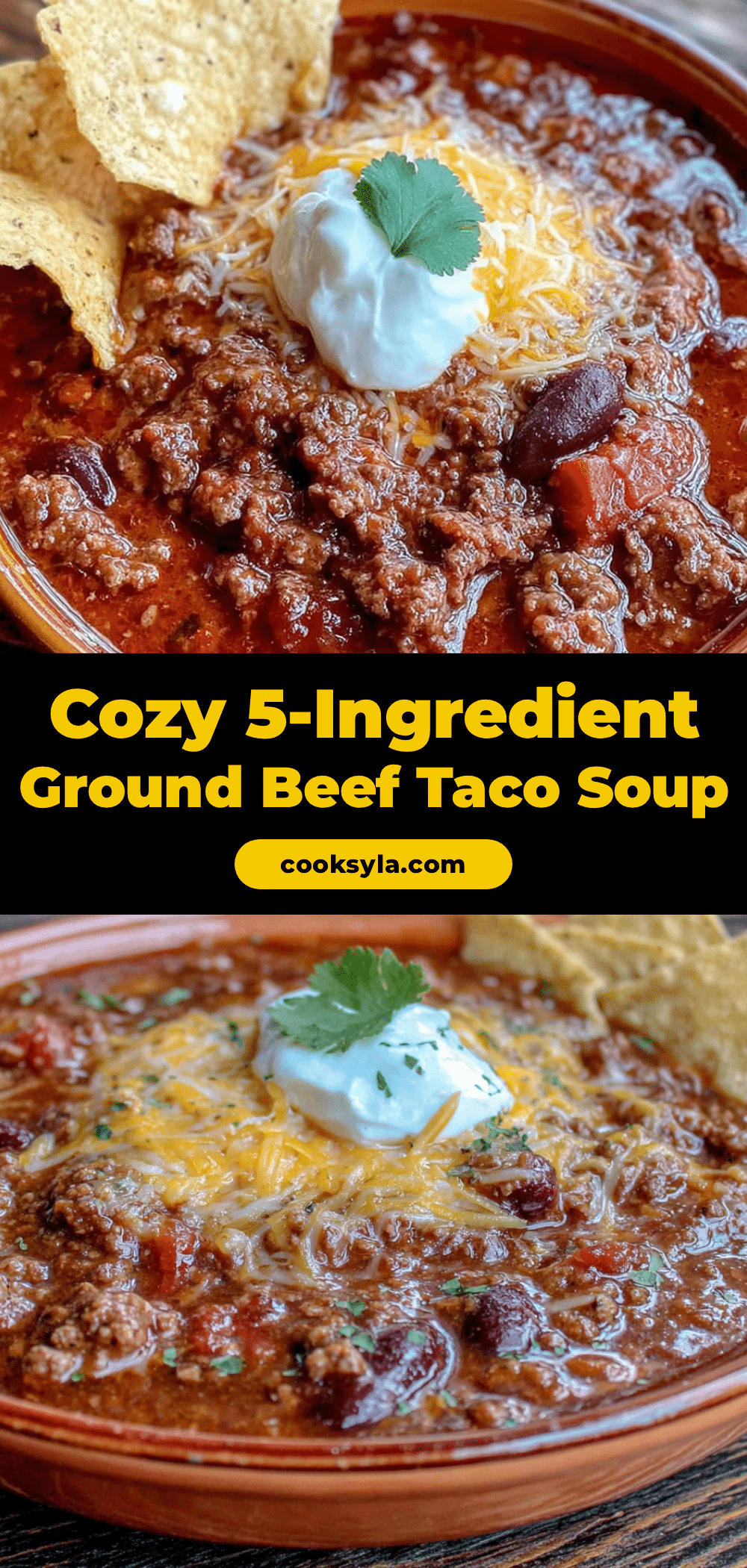 ground beef taco soup recipe