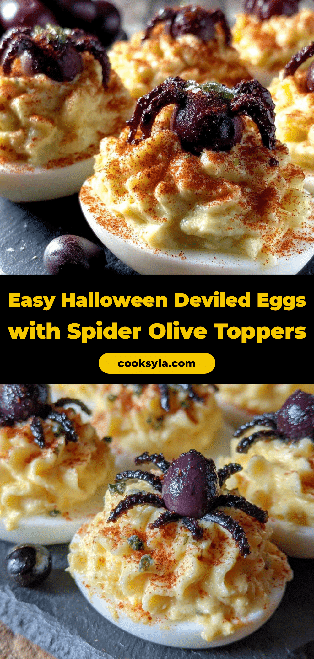 Halloween deviled eggs recipe