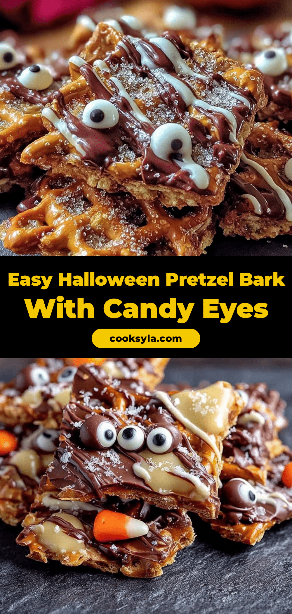 halloween pretzel bark recipe