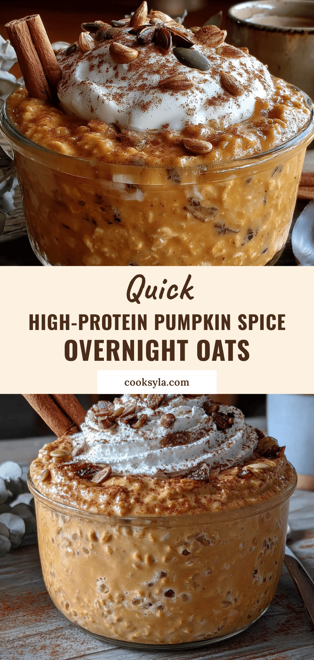 high-protein pumpkin spice overnight oats recipe