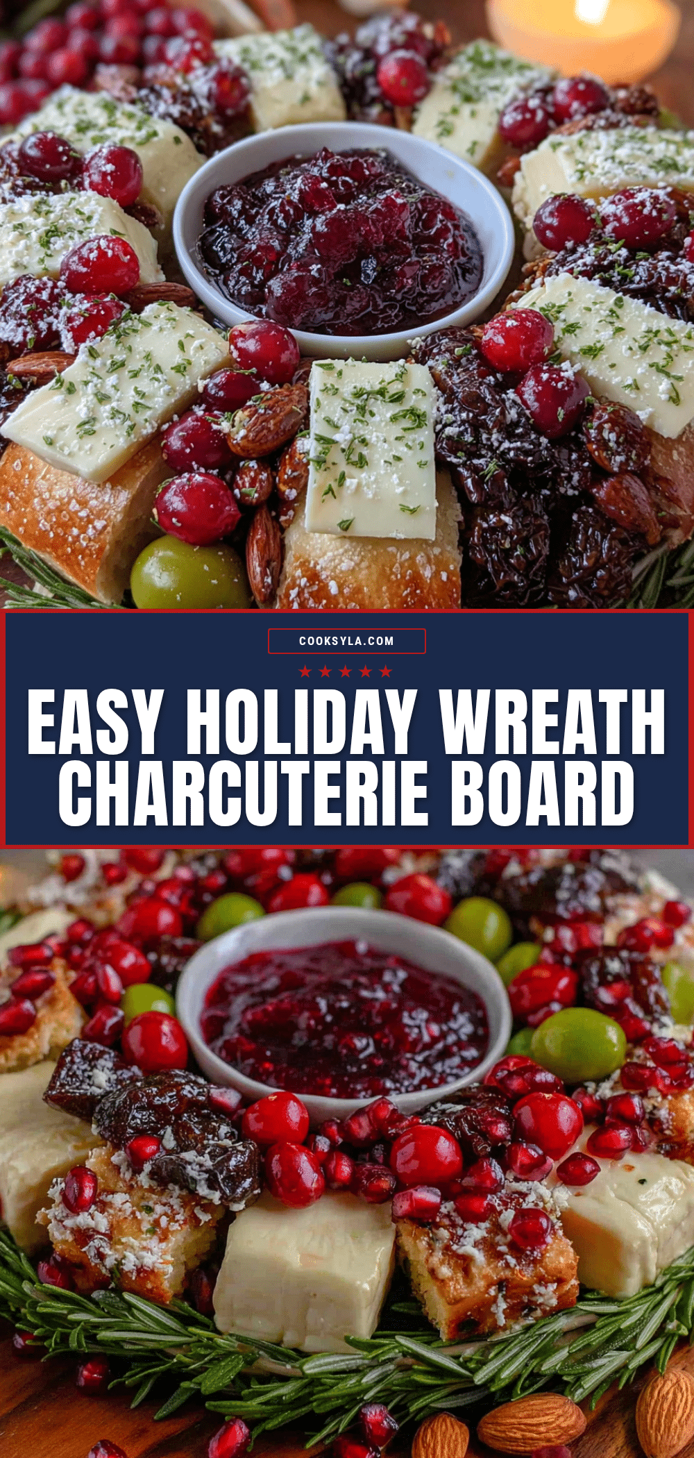 holiday wreath charcuterie board recipe