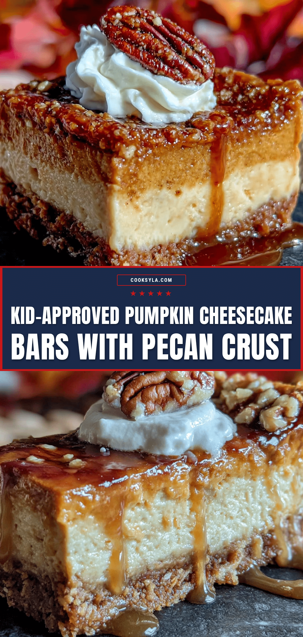 Kid-Approved Pumpkin Cheesecake Bars recipe
