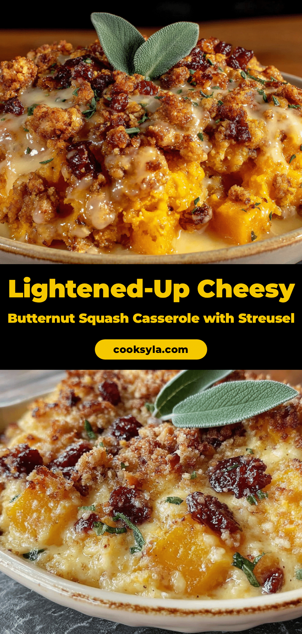 lightened-up cheesy butternut squash casserole recipe