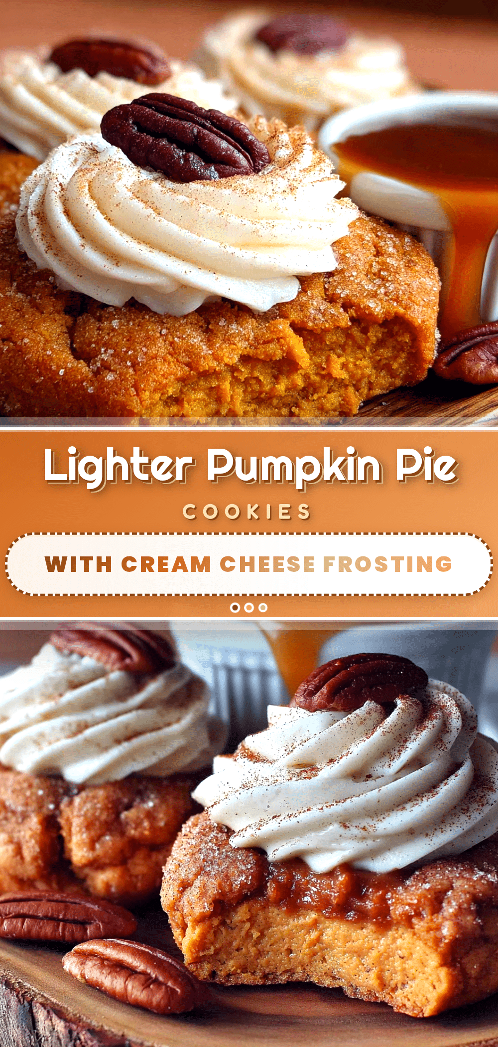 lighter pumpkin pie cookies with cream cheese frosting recipe