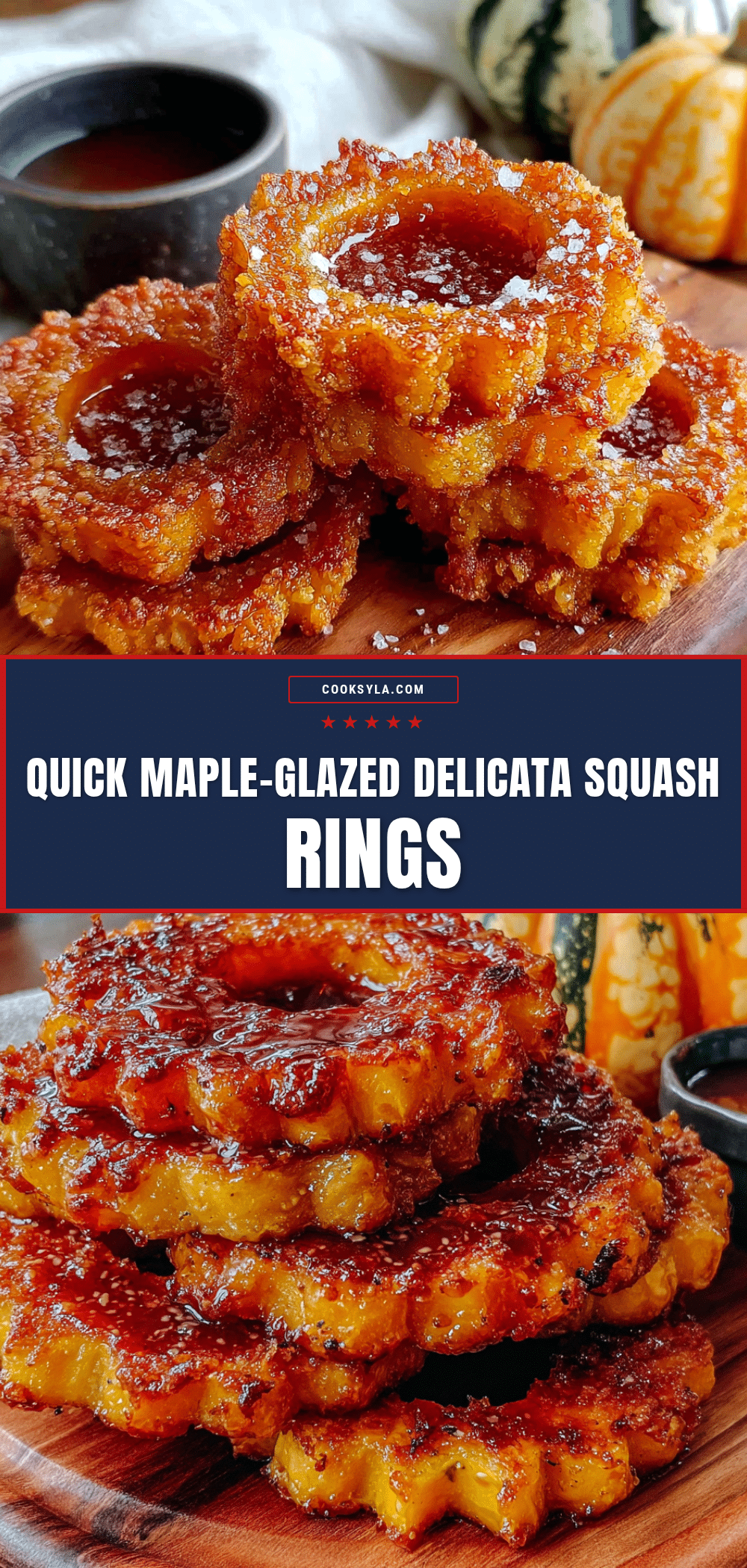 maple-glazed delicata squash rings recipe