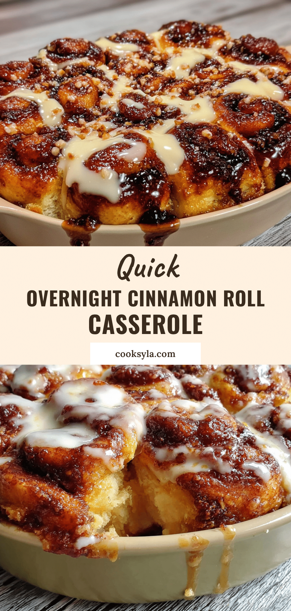 overnight cinnamon roll casserole recipe