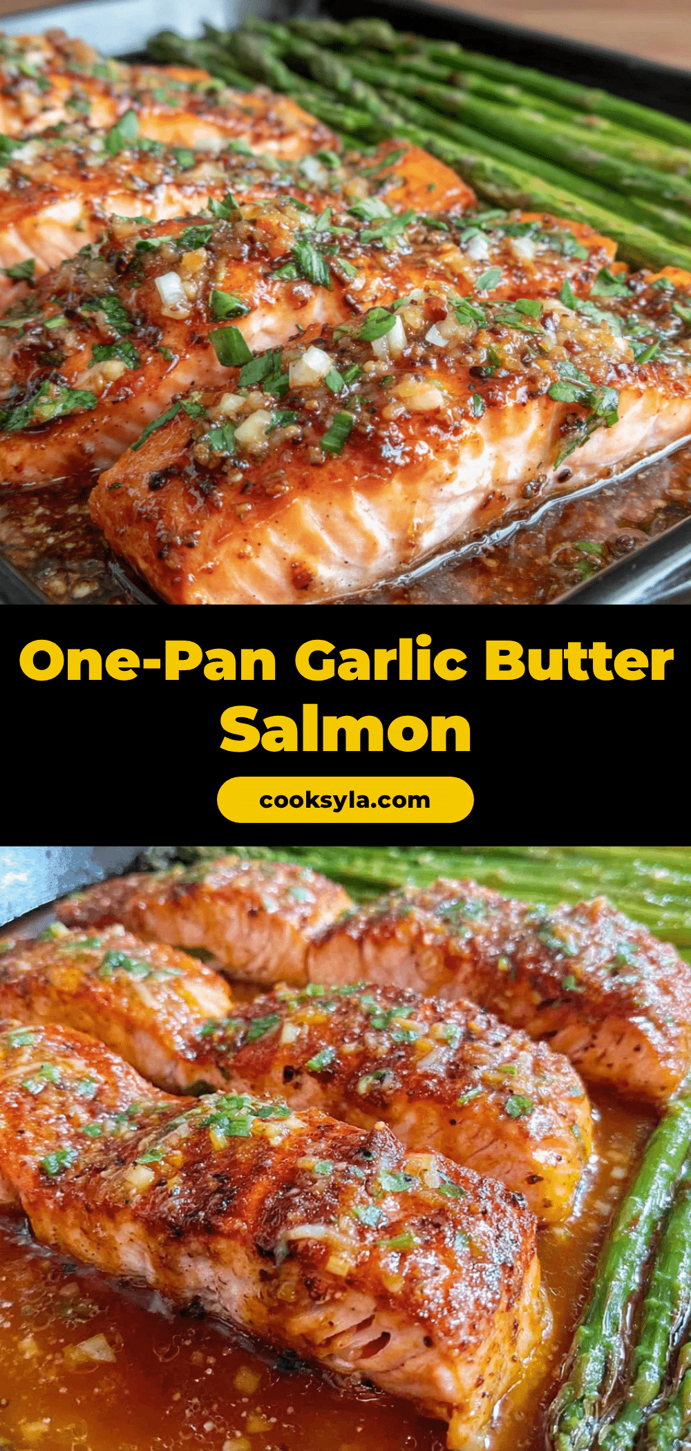 quick one-pan garlic butter salmon with asparagus recipe