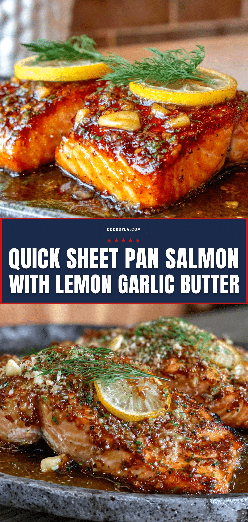 quick sheet pan salmon with lemon garlic butter recipe