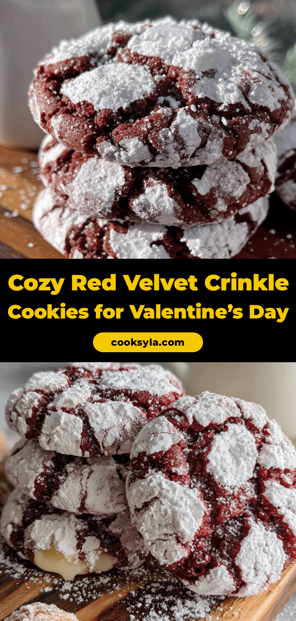 red velvet crinkle cookies recipe