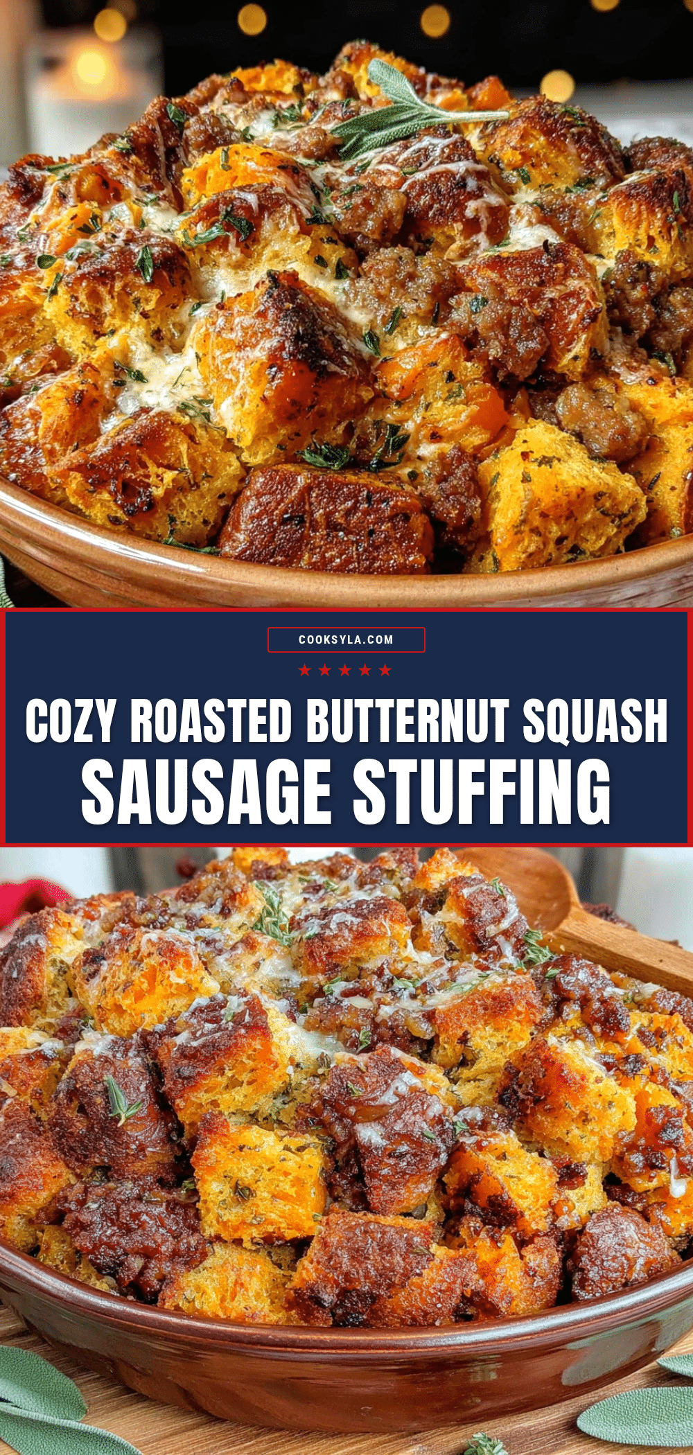 roasted butternut squash and sausage stuffing recipe