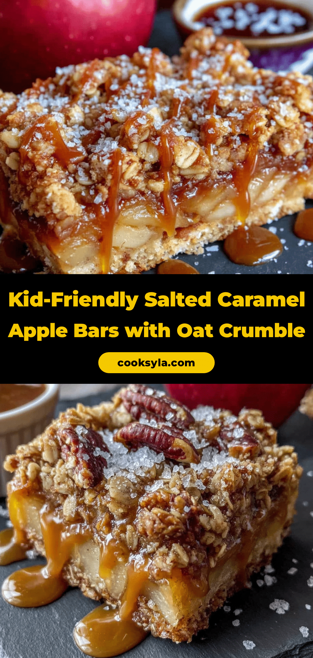 Salted Caramel Apple Bars recipe