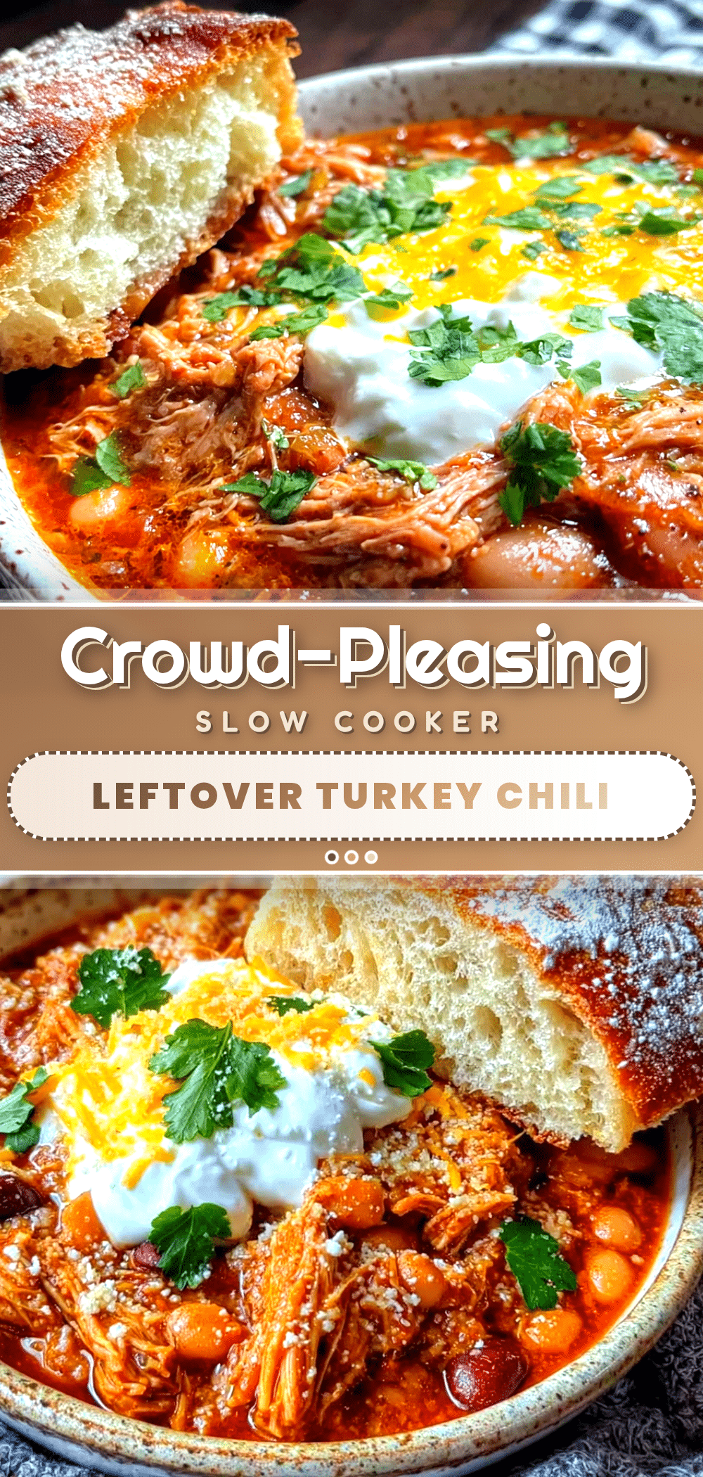 slow cooker leftover turkey chili recipe