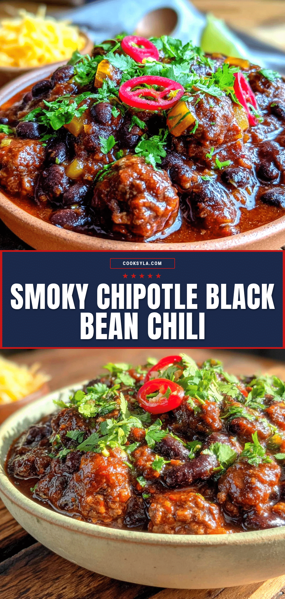 smoky chipotle black bean chili recipe