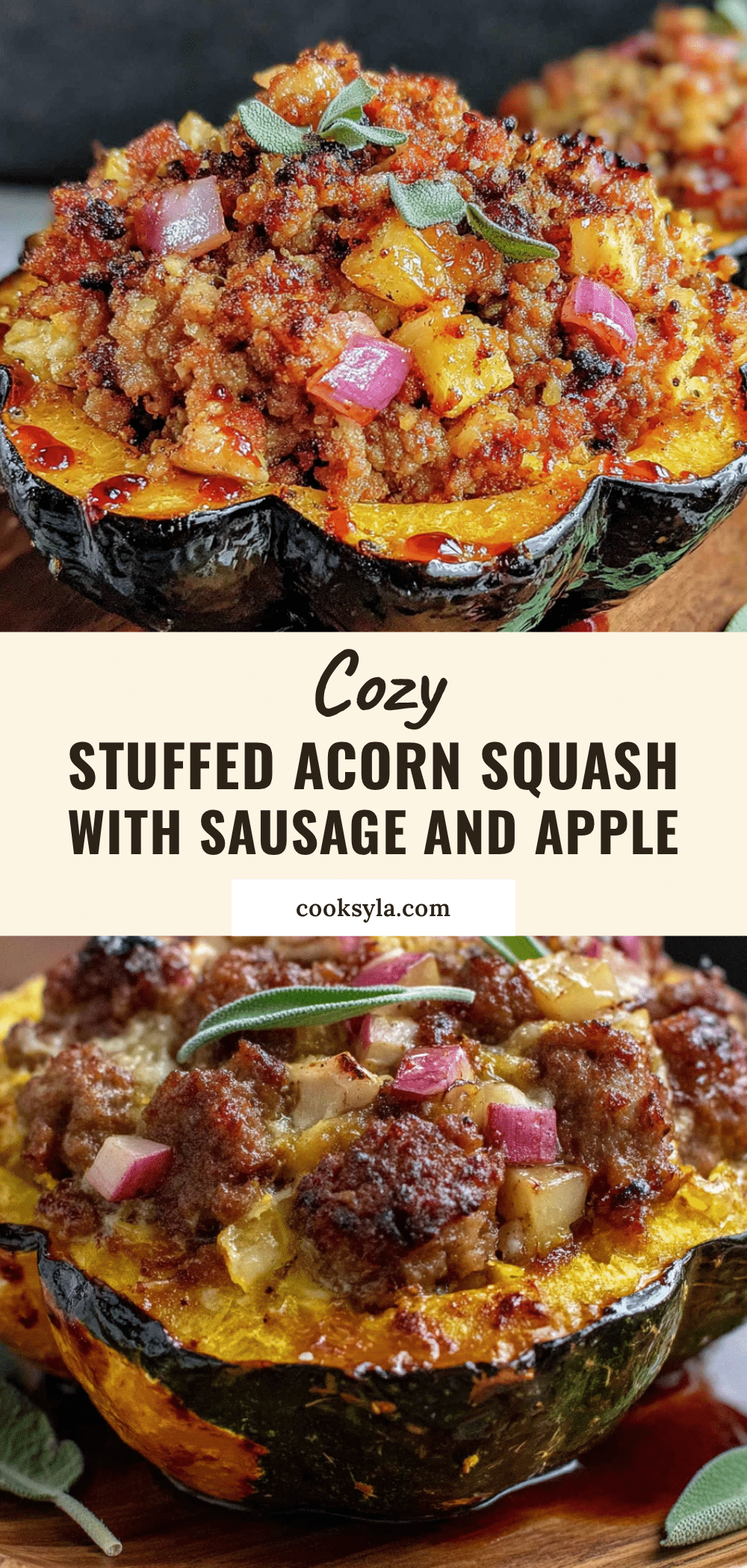 stuffed acorn squash with sausage and apple recipe