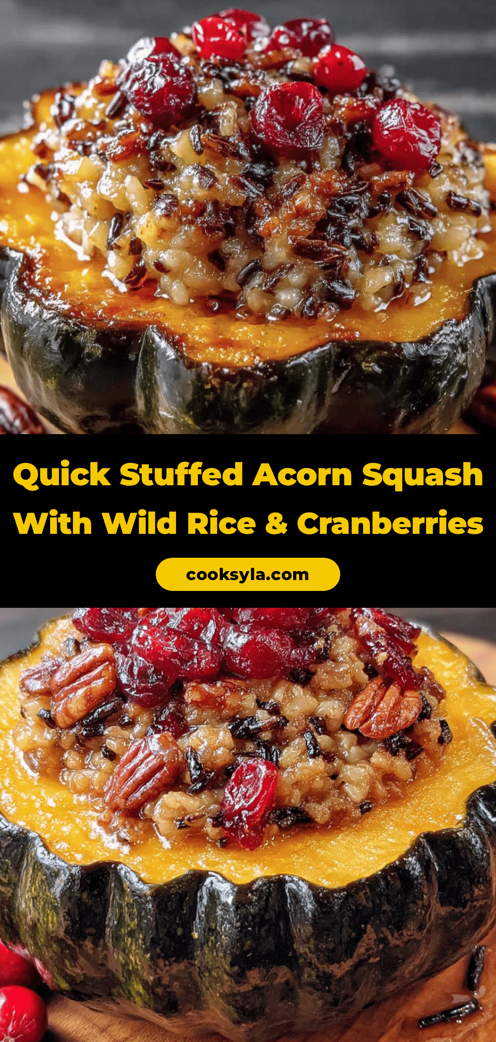 stuffed acorn squash with wild rice recipe