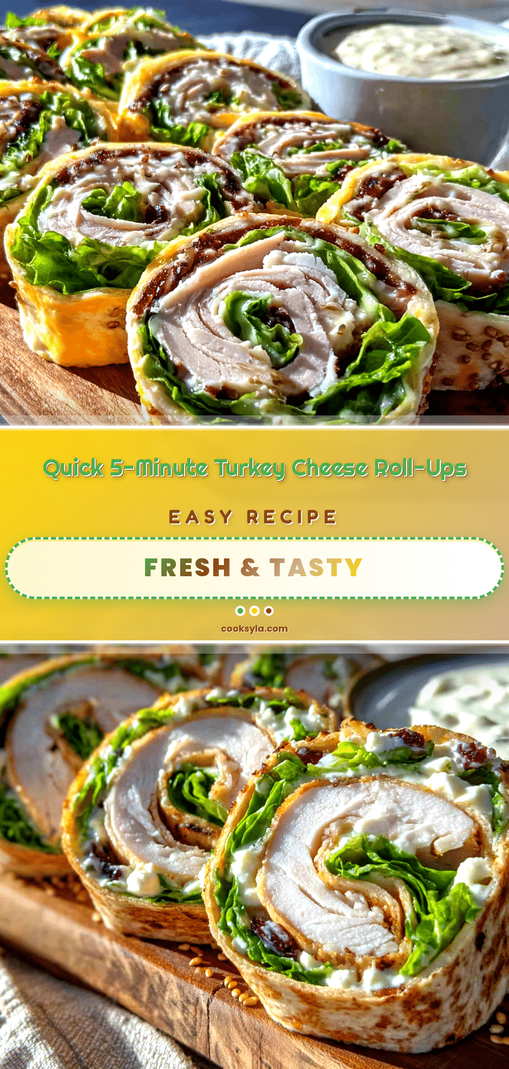 turkey and cheese roll-ups recipe